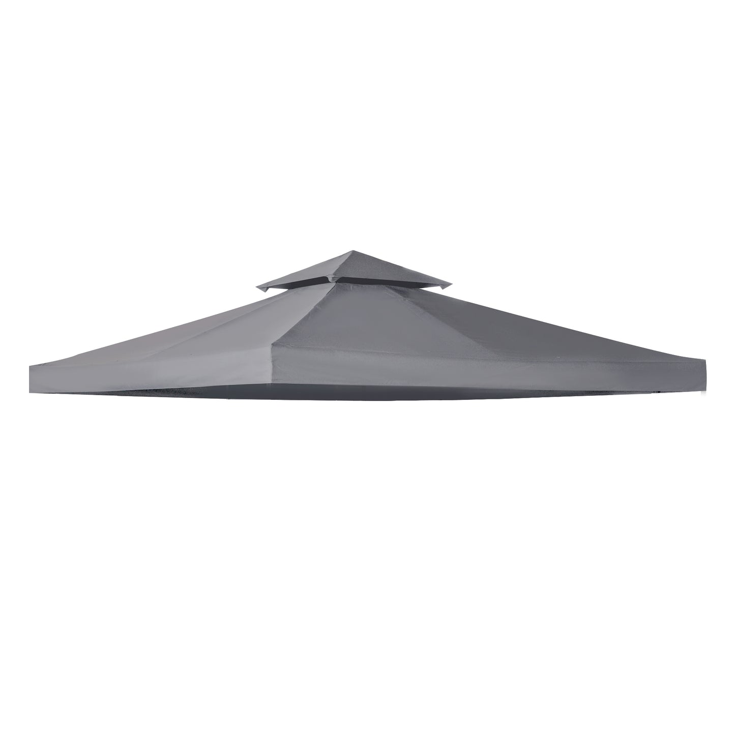 10' X 10' Gazebo Replacement Canopy 2 Tier Top UV Cover Pavilion Garden Patio Outdoor Dark Gray