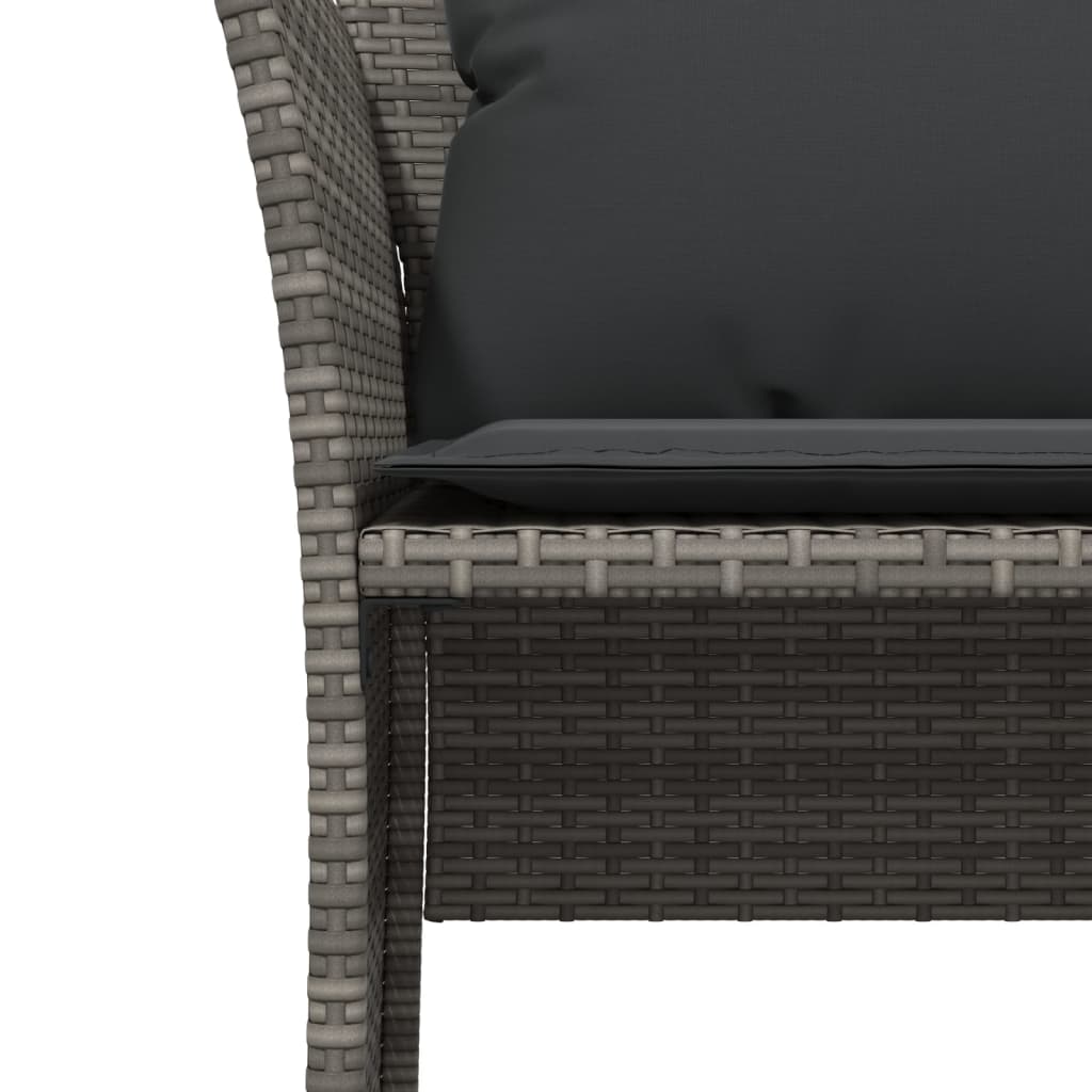Garden Chair with Footstool Poly Rattan