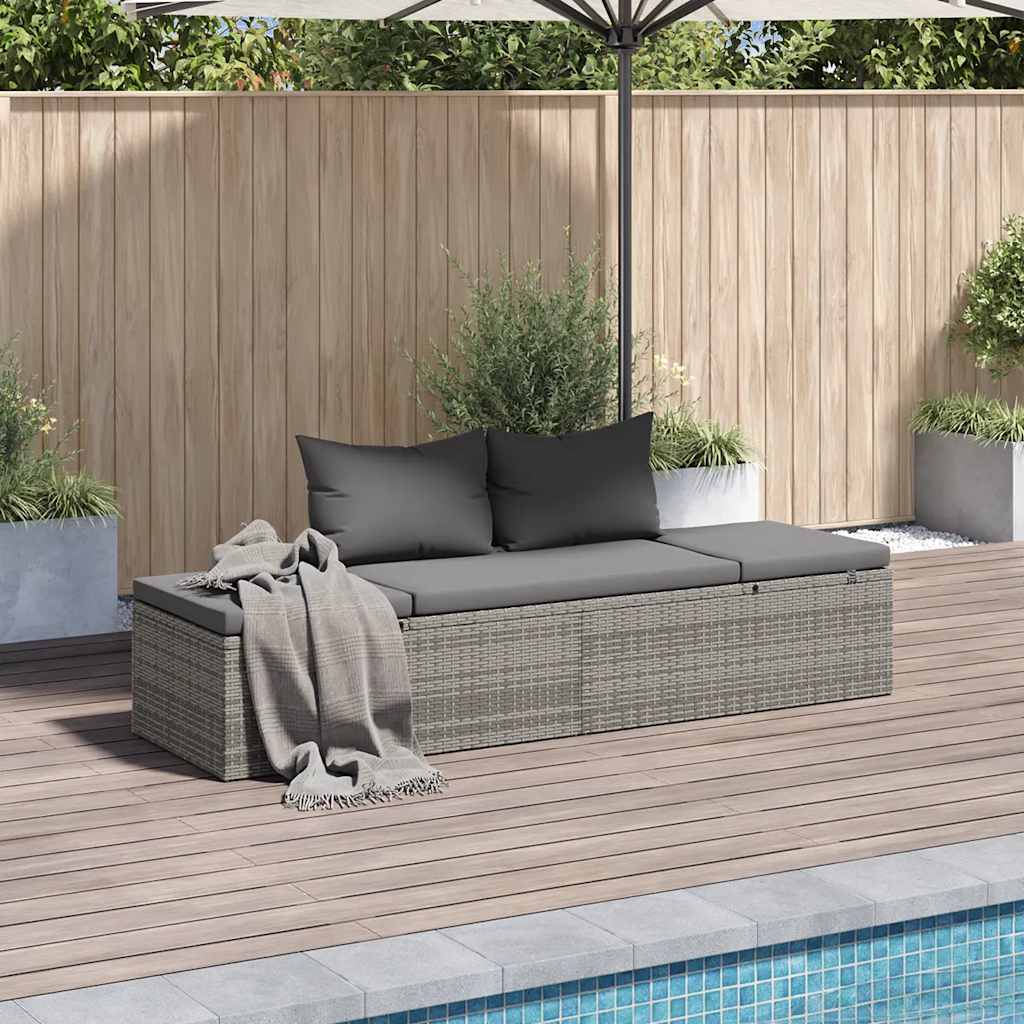 Garden Bed 195×60 cm Poly Rattan Garden Bed