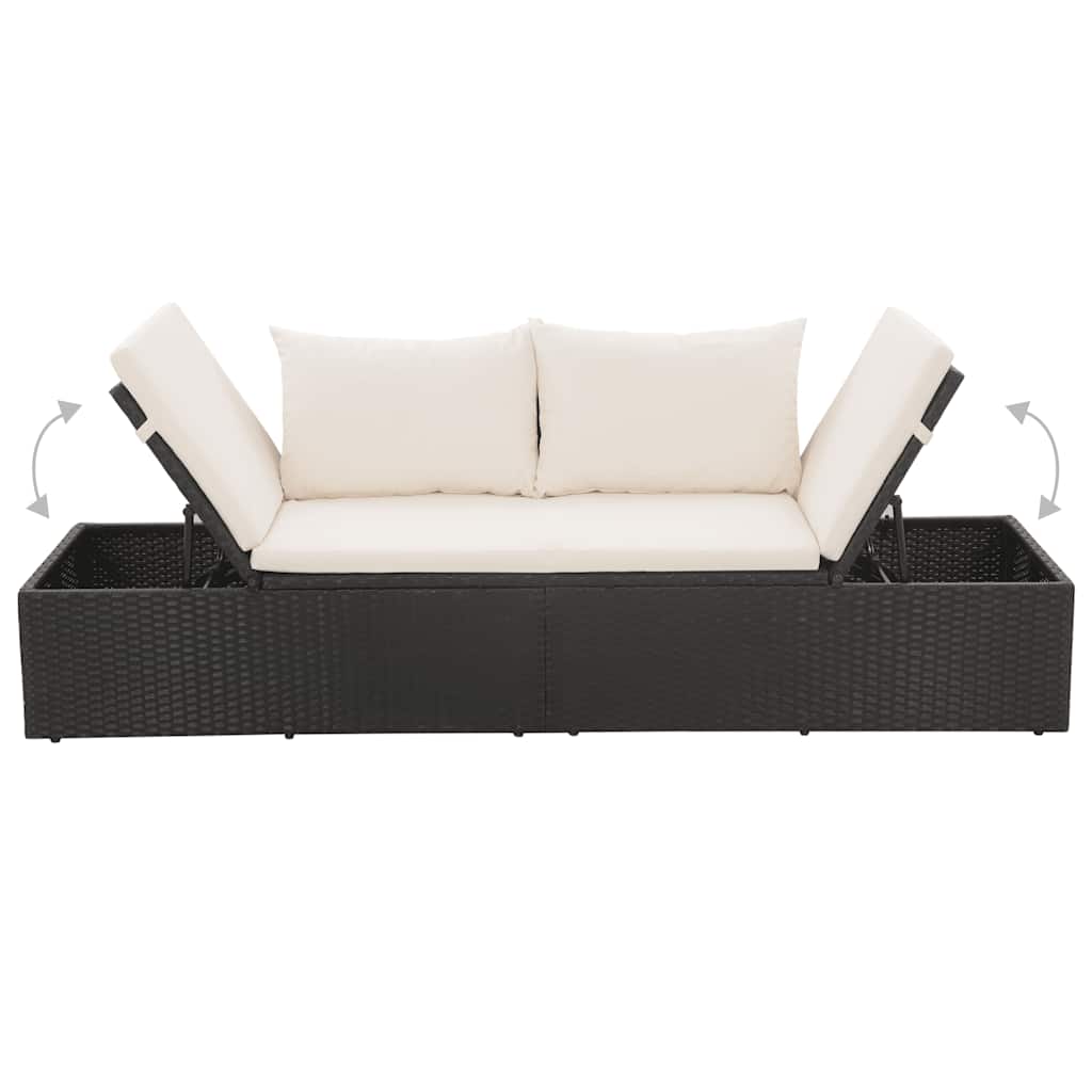 Garden Bed 195×60 cm Poly Rattan   Garden Bed