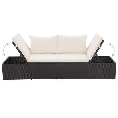 Garden Bed 195×60 cm Poly Rattan   Garden Bed