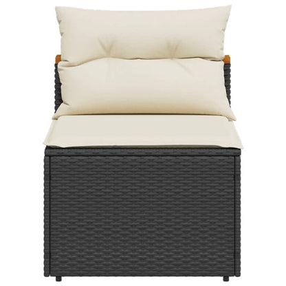 Garden Sofas without Armrests with Cushions, 2 Pieces
