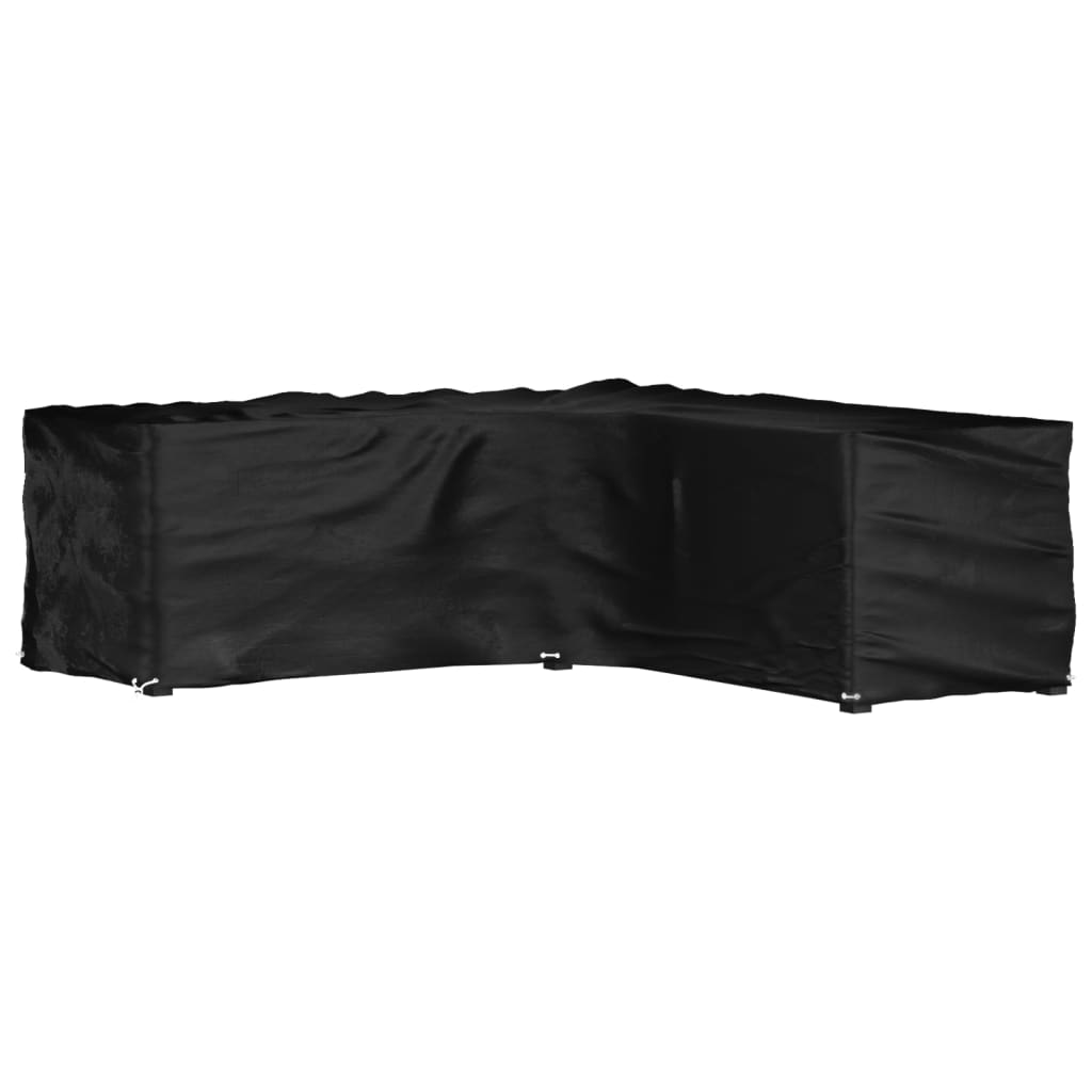 L-shaped garden furniture cover with 12 eyelets, 185x
