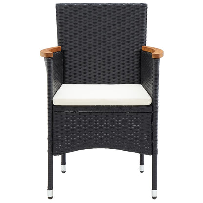 Garden Dining Chairs, Set of 4, Poly Rattan