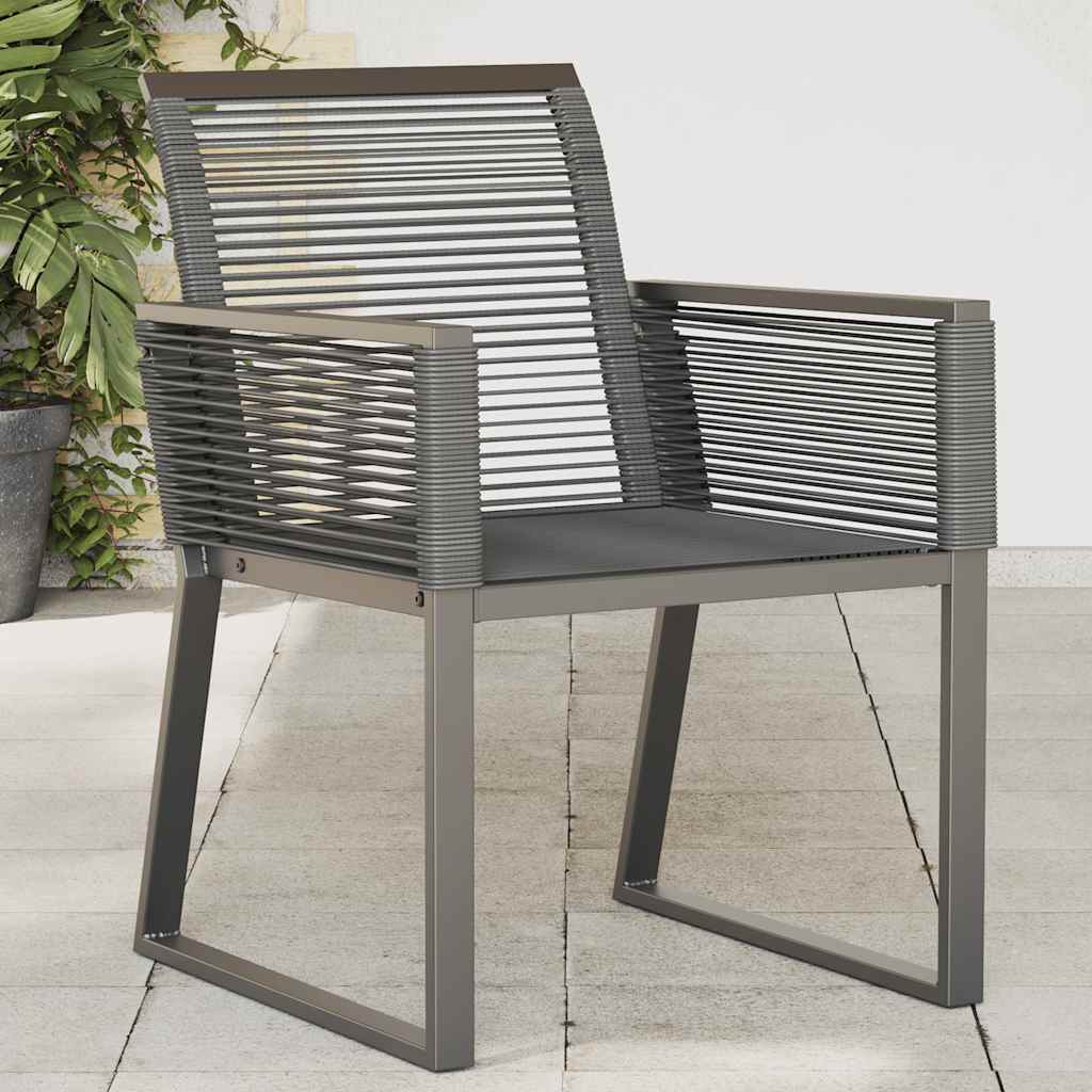 Garden Chairs, Set of 4, Black Poly Rattan