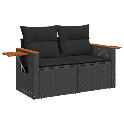 Garden Sofa with Cushions 2-Seater Poly Rattan