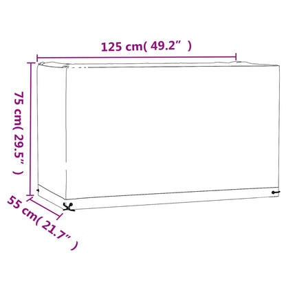 Garden Furniture Cover, 8 Eyelets, 125x Rectangular