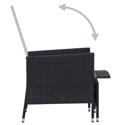 Garden Lounger with Cushions Poly Rattan   Garden Lounger