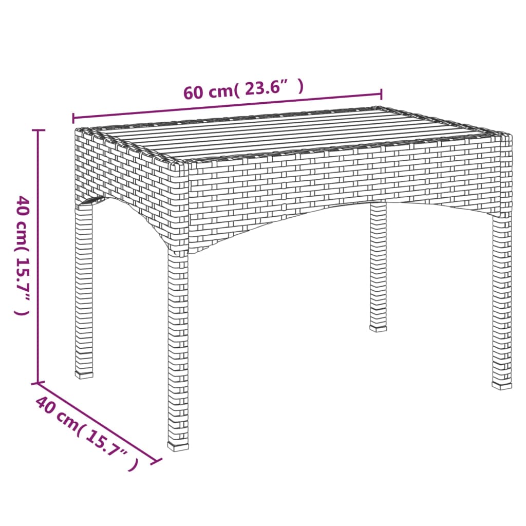 Garden Relaxing Chairs, 2 Pieces, with Table, Poly Rattan