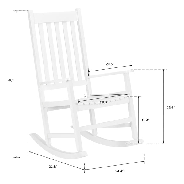 White Wooden Rocking Chair