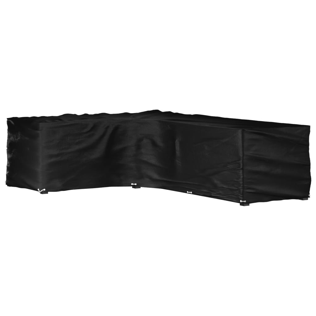L-shaped garden furniture cover with 12 eyelets, 185x