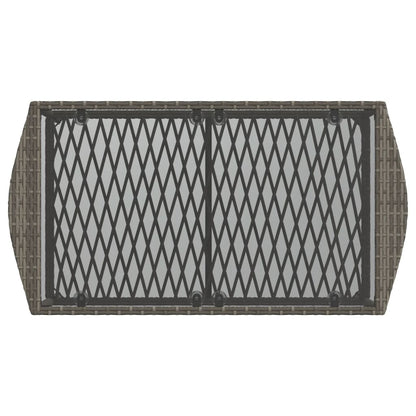 4-piece garden sofa set with cushions, poly rattan