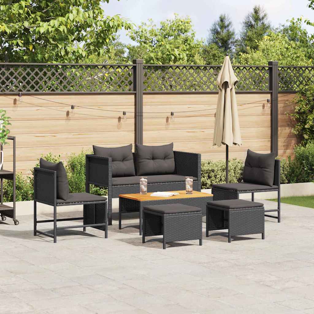 Garden Sofa Set 6 pcs Poly Rattan   Garden Sofa Set 6