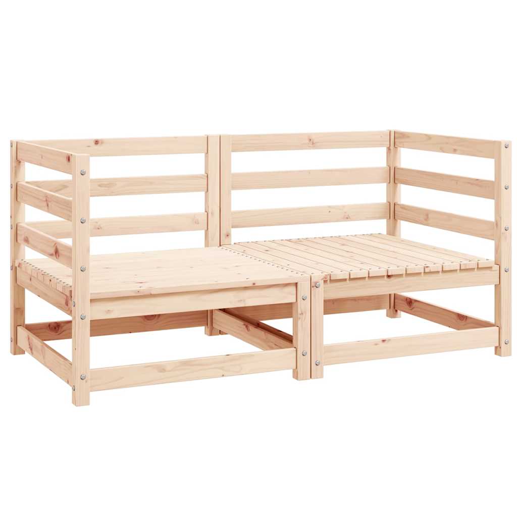 Garden Corner Sofas, 2 pieces, Solid Pine Wood