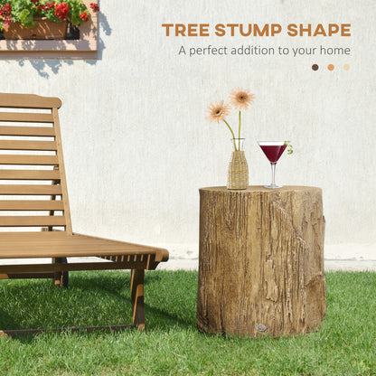 17" Tall Tree Stump End Table