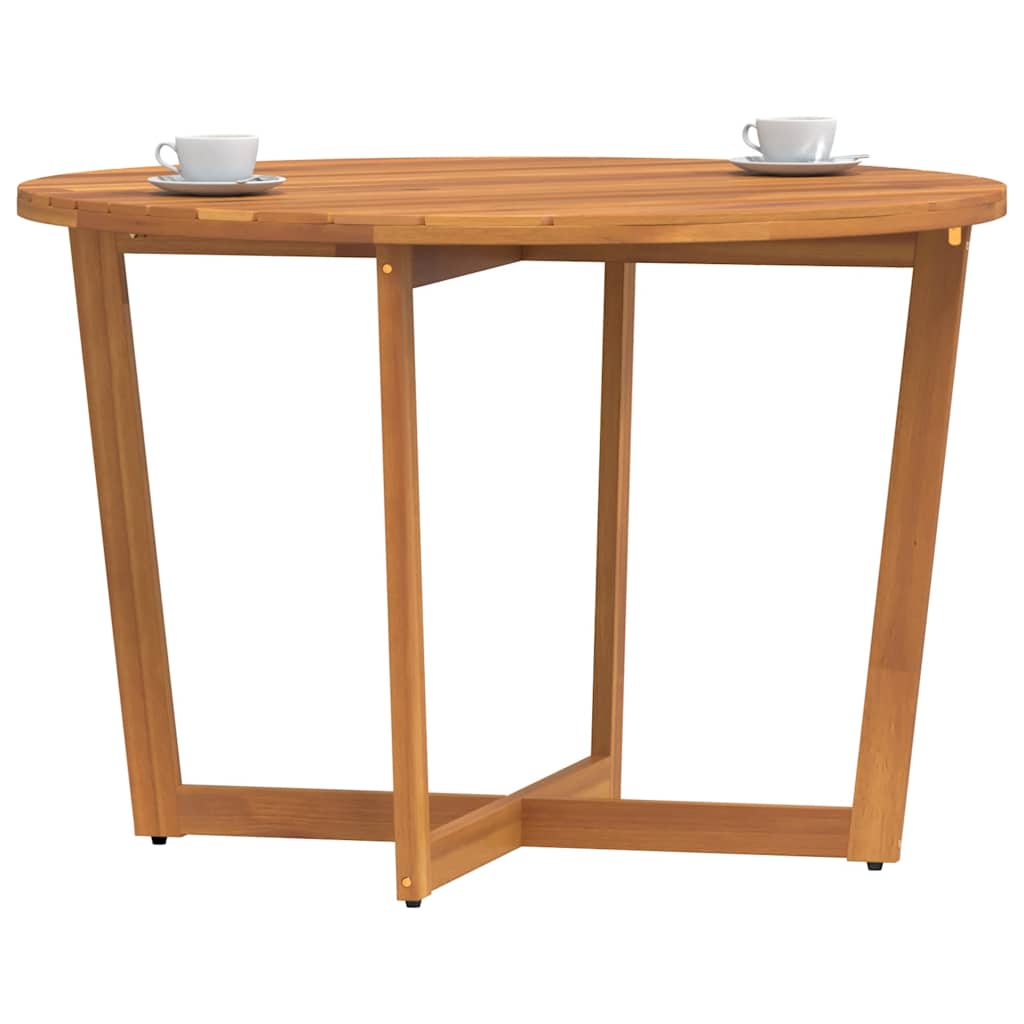 Garden Dining Table Round Ø Solid Acacia Wood   Garden Dining Table