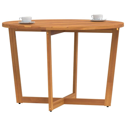 Garden Dining Table Round Ø Solid Acacia Wood   Garden Dining Table
