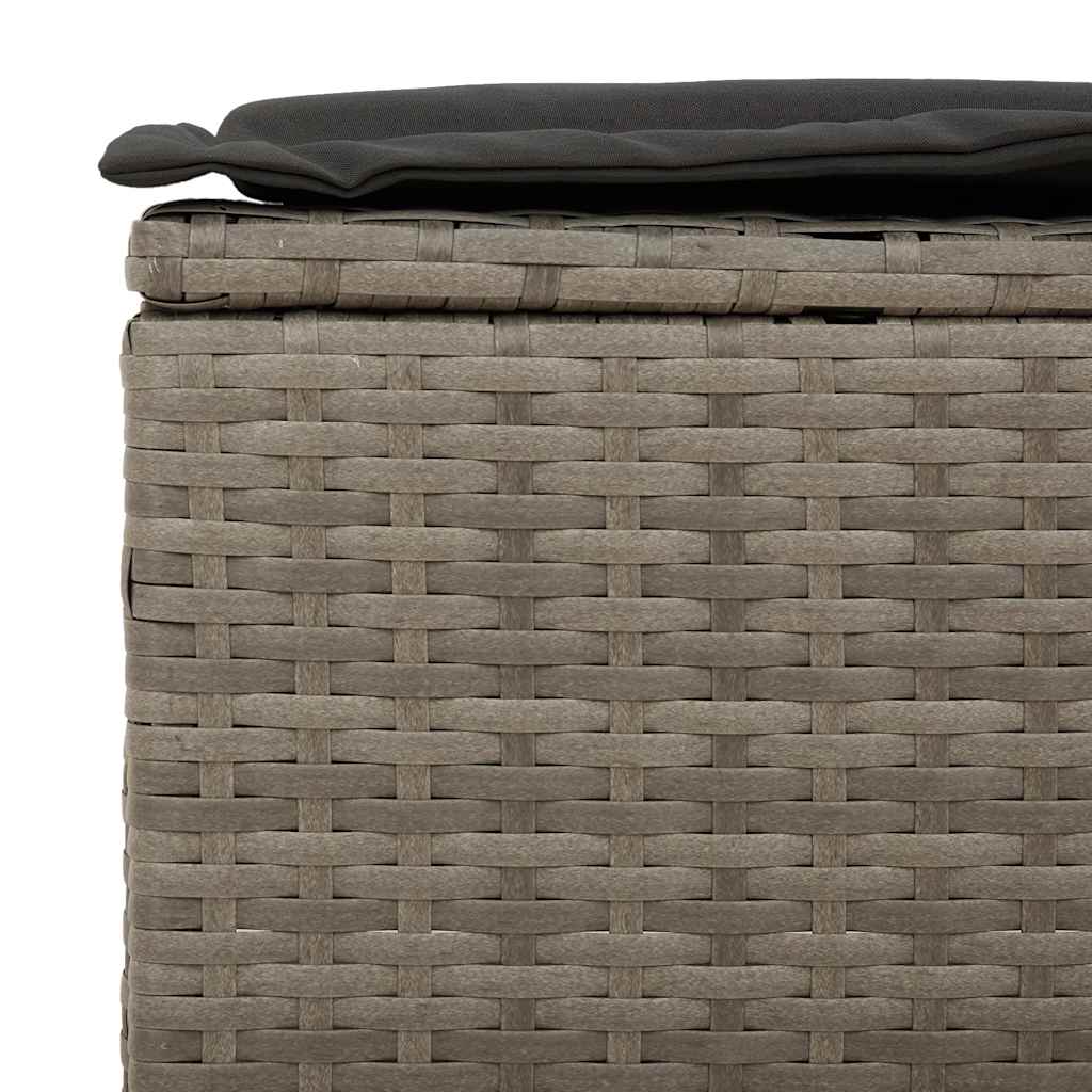3-piece garden sofa set with cushions, poly rattan