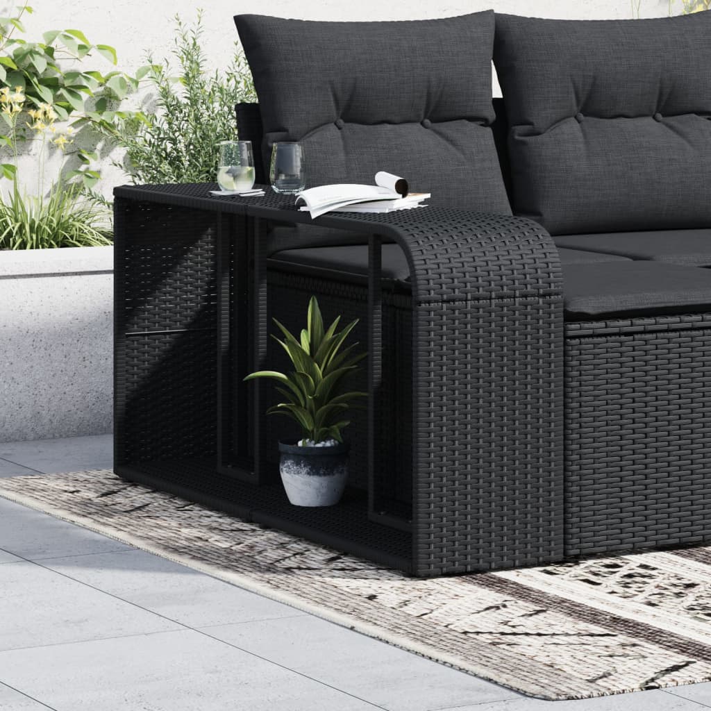 Storage Shelves, 2 pcs. Poly Rattan,   Outdoor Shelves