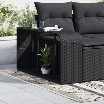 Storage Shelves, 2 pcs. Poly Rattan,   Outdoor Shelves