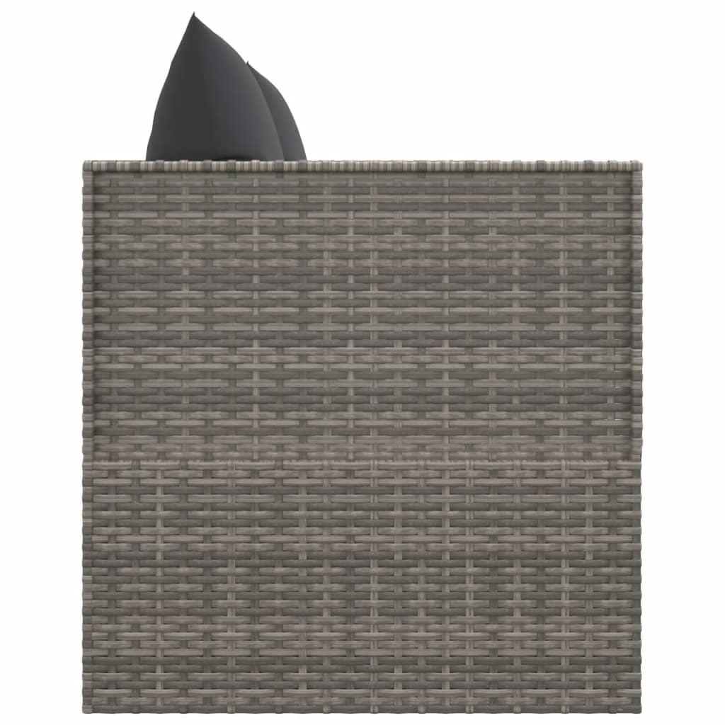 Outdoor Lounge Bed with Cushions Poly Rattan