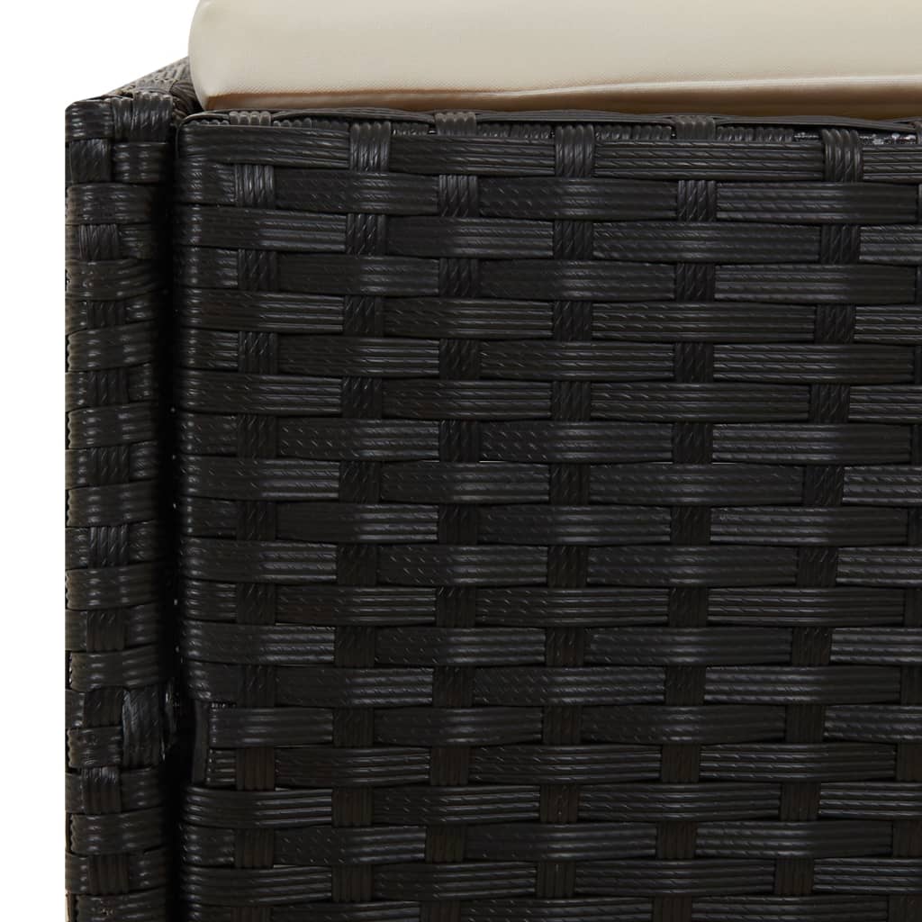 sun lounger with folding canopy 200x poly rattan