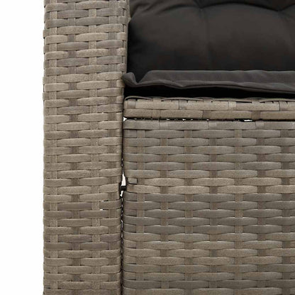 3-piece garden sofa set with cushions, poly rattan