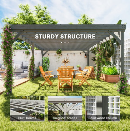 Wooden Pavilion With Seat