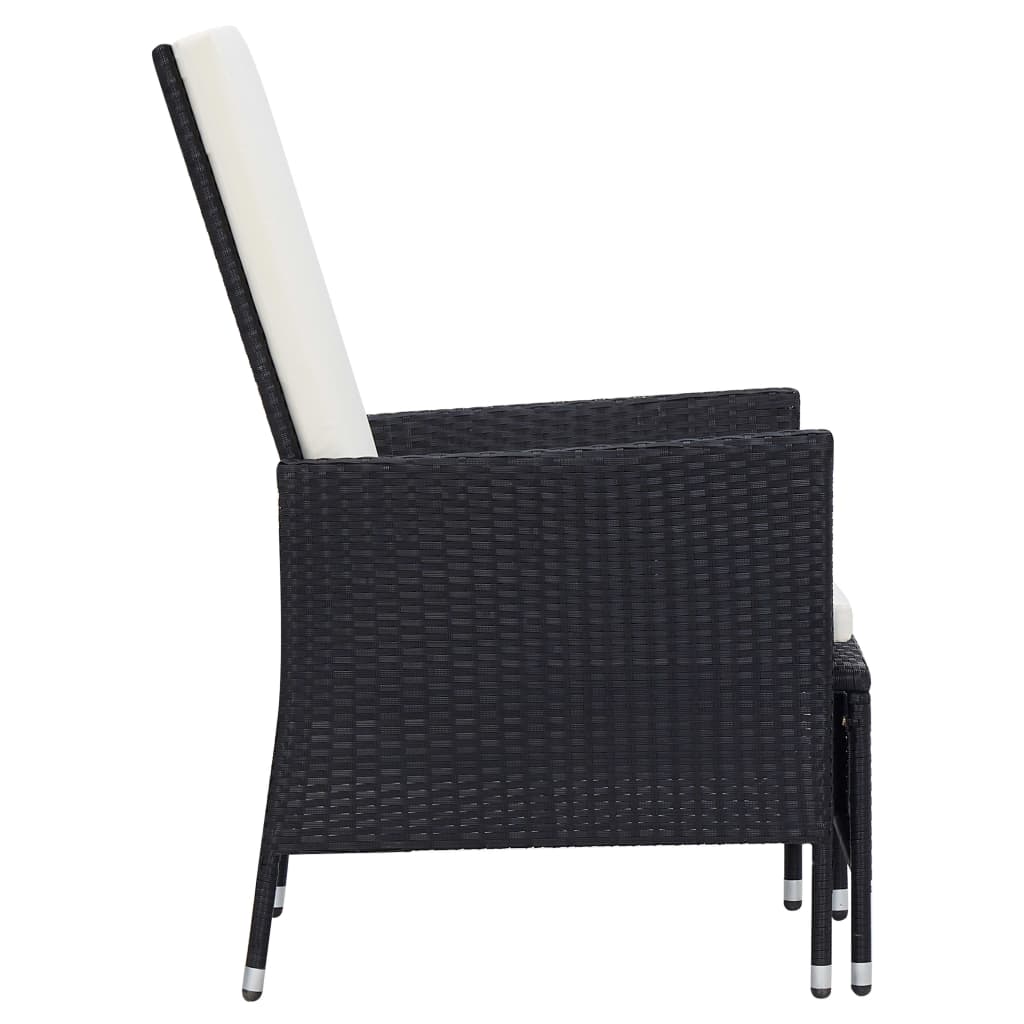 Garden Lounger with Cushions Poly Rattan   Garden Lounger
