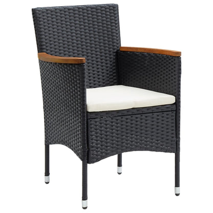Garden Dining Chairs, Set of 4, Poly Rattan