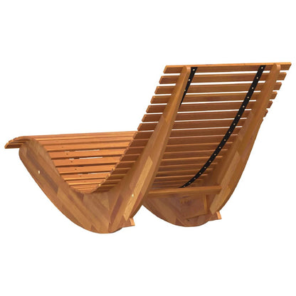 Swing Sun Loungers 2 pcs Brown 154 x 60 x 74 cm