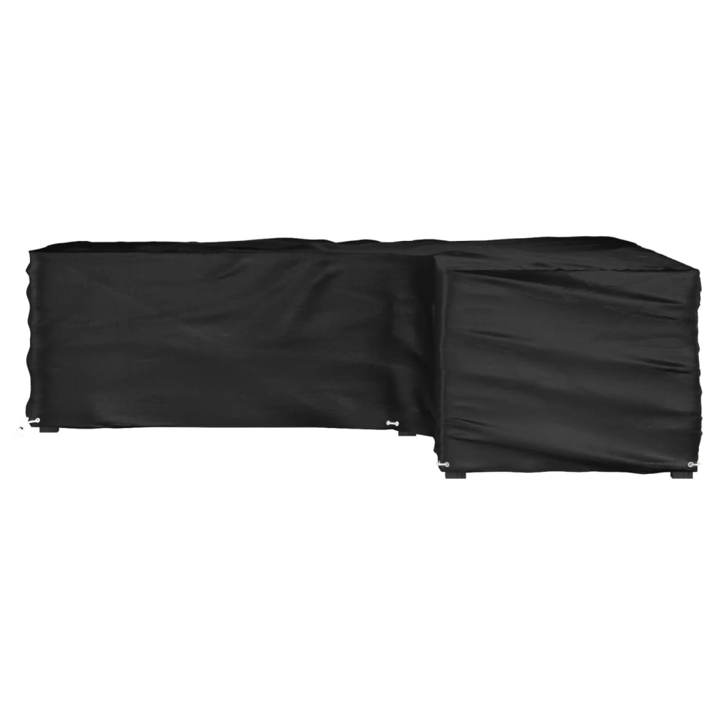 L-shaped garden furniture cover with 12 eyelets, 185x