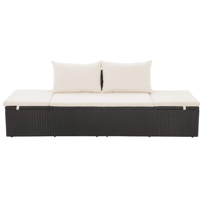 Garden Bed 195×60 cm Poly Rattan   Garden Bed