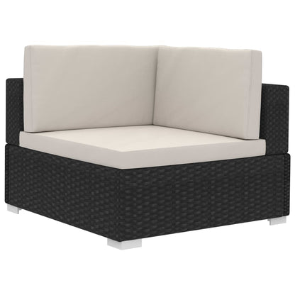 Corner Sofas 2 pcs. with Cushions Poly Rattan