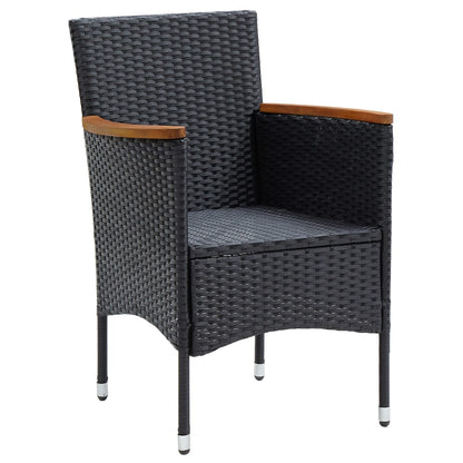 Garden Dining Chairs, Set of 4, Poly Rattan