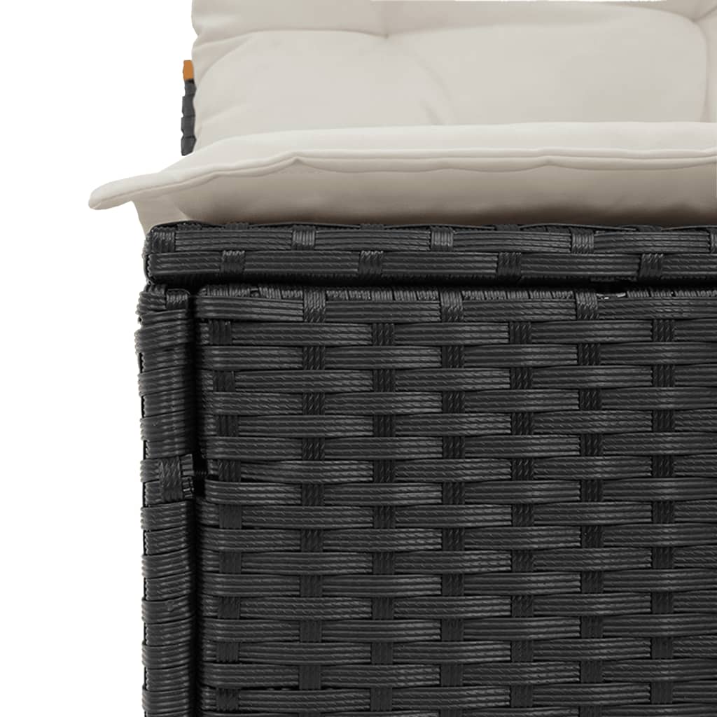 Garden Sofas without Armrests with Cushions, 2 Pieces