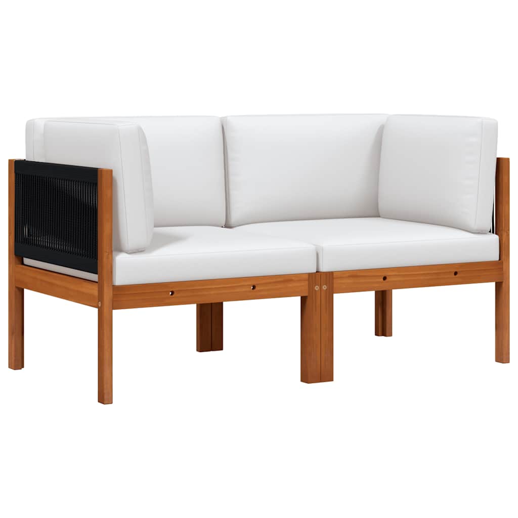 Garden Corner Sofas 2-piece with Cushions Acacia & Rope