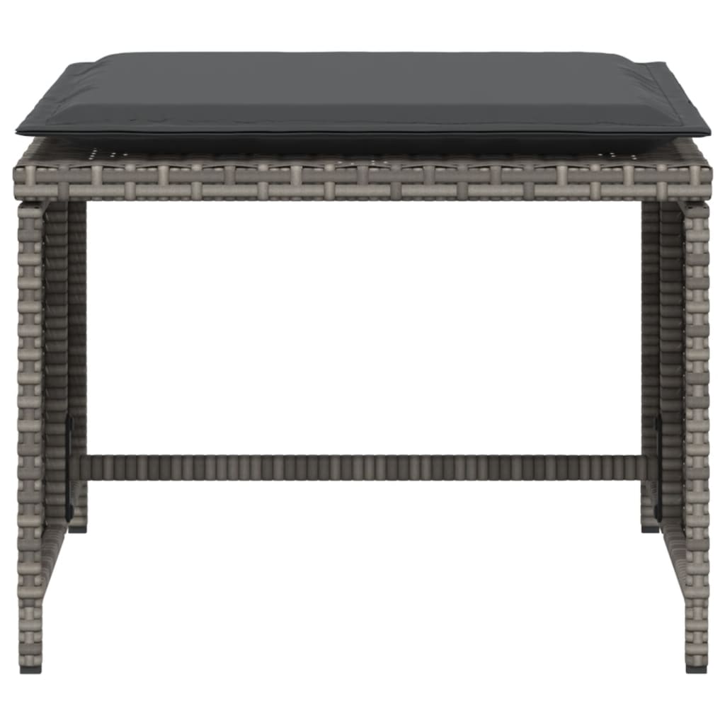 Garden Chair with Footstool Poly Rattan