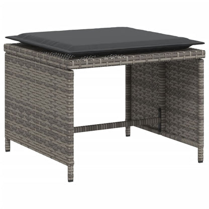 Garden Chair with Footstool Poly Rattan