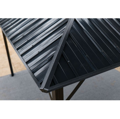 10x10FT Patic Gazebo,aluminum Gazebo With Steel Canopy,Outdoor Permanent Hardtop Gazebo Canopy For Patio, Garden,