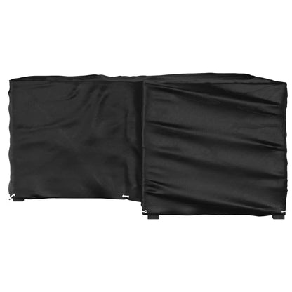 L-shaped garden furniture cover with 12 eyelets, 185x