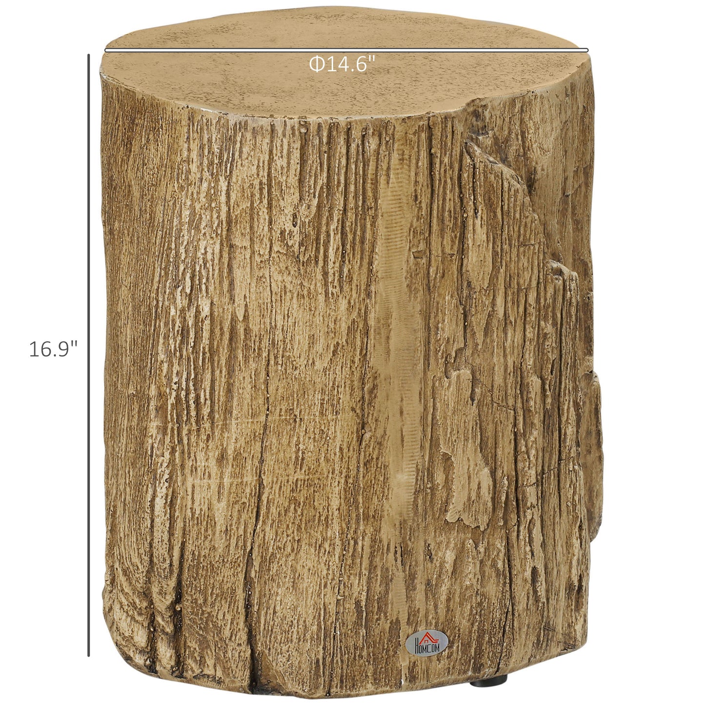 17" Tall Tree Stump End Table