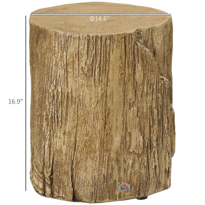 17" Tall Tree Stump End Table