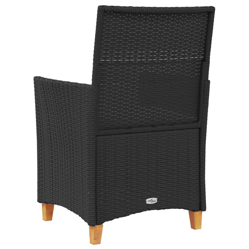Garden Chairs with Cushions, 2 Pieces, Poly Rattan