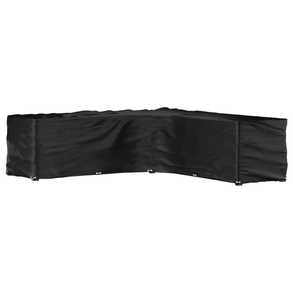 L-shaped garden furniture cover with 12 eyelets, 185x