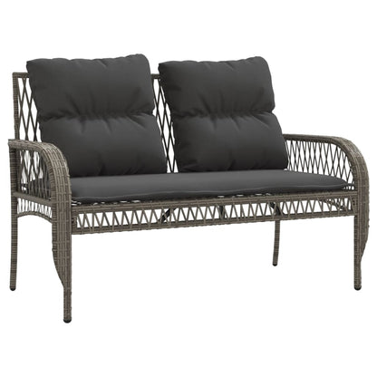 4-piece garden sofa set with cushions, poly rattan
