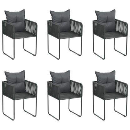 Garden Chairs 4 pcs with Cushions Poly Rattan