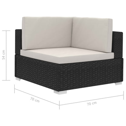 Corner Sofas 2 pcs. with Cushions Poly Rattan