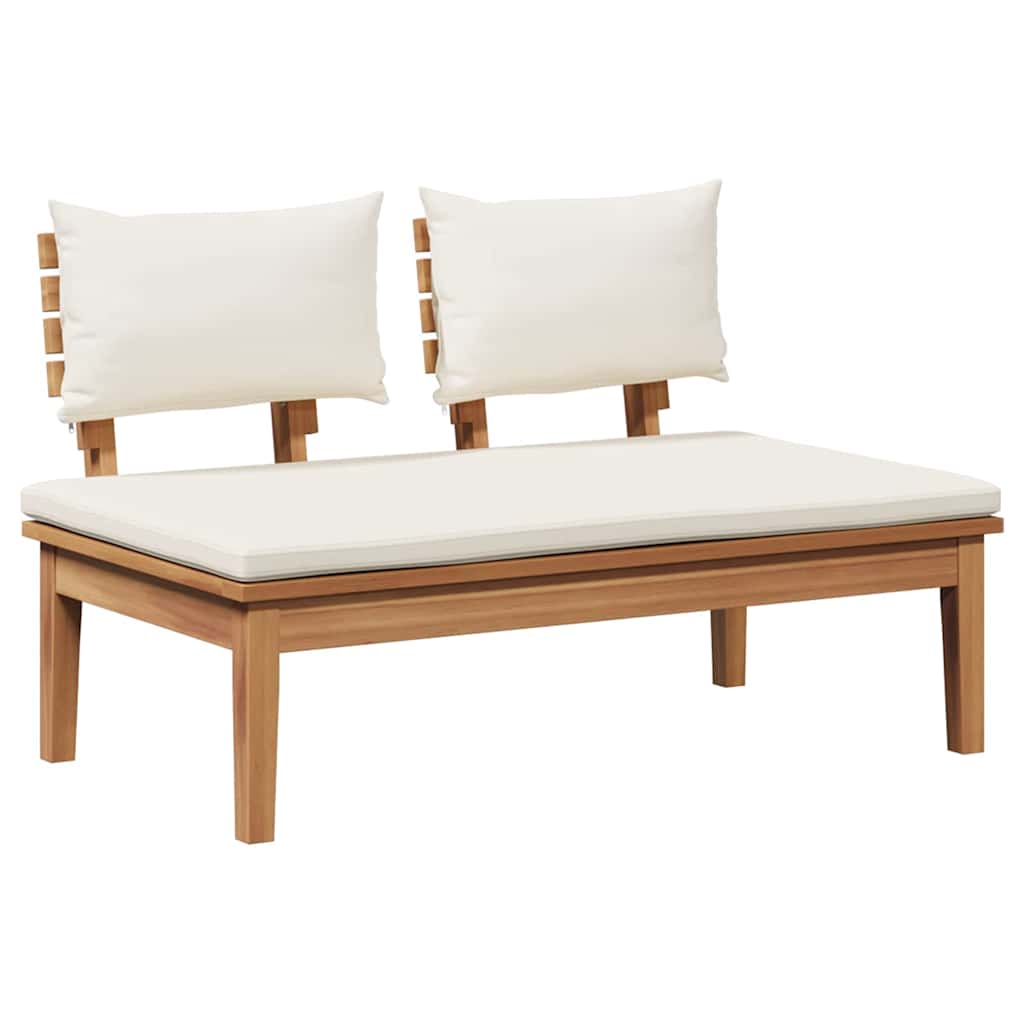 Garden Bench 2 pcs Solid Teak Wood   Garden Bench