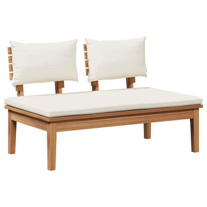 Garden Bench 2 pcs Solid Teak Wood   Garden Bench